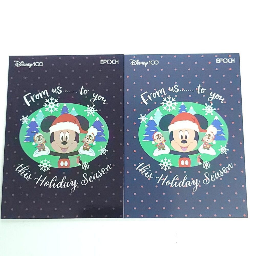 Mickey 2023 Epoch Disney 100 Premier Merry xmas Collection Foil & Base Cards #50